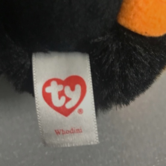 Ty Puffies (Beanie Balls) - WHODINI the 2023 Halloween Orange Owl (3 inch) - Picture 7 of 12